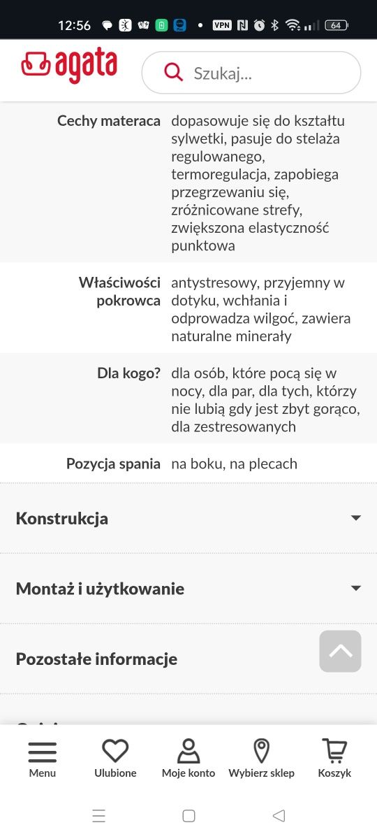Materac  piankowy