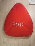 Pufa gamingowa Diablo Chairs – CZERWONO-CZARNA – stan jak nowa
