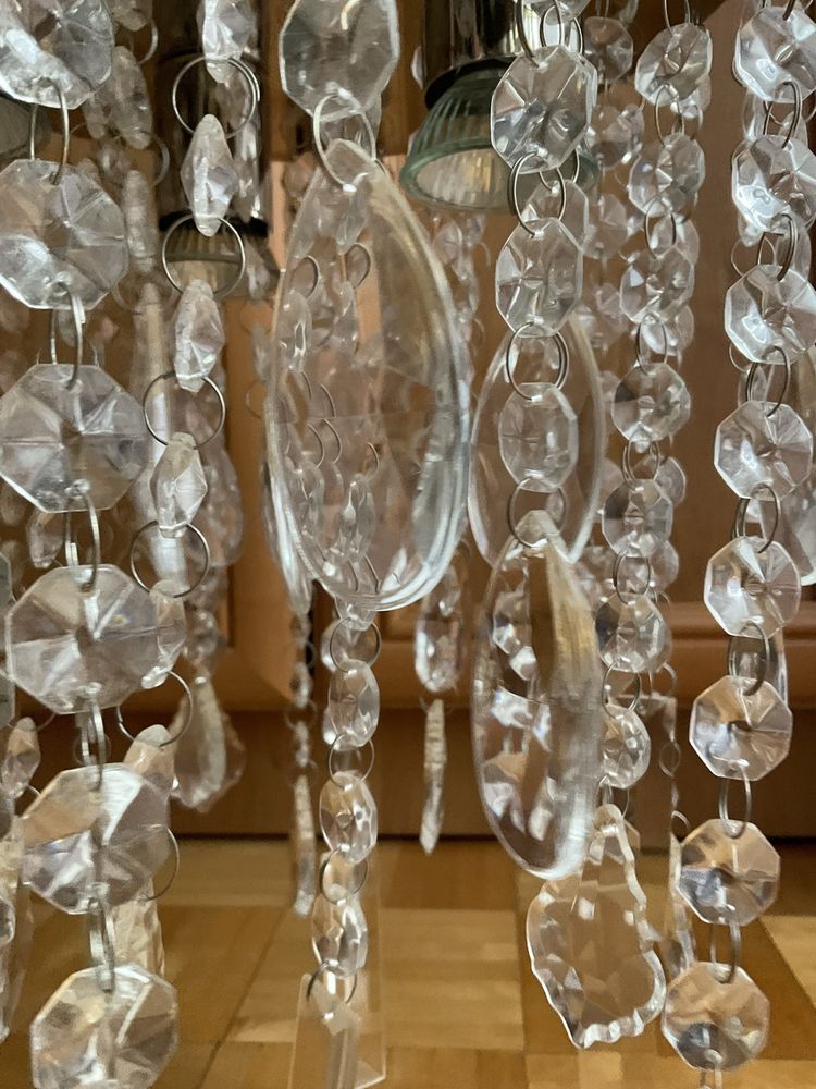 Żyrandol lampa sufitowa chandelier Ikea nowy krysztatki crystals Rinna