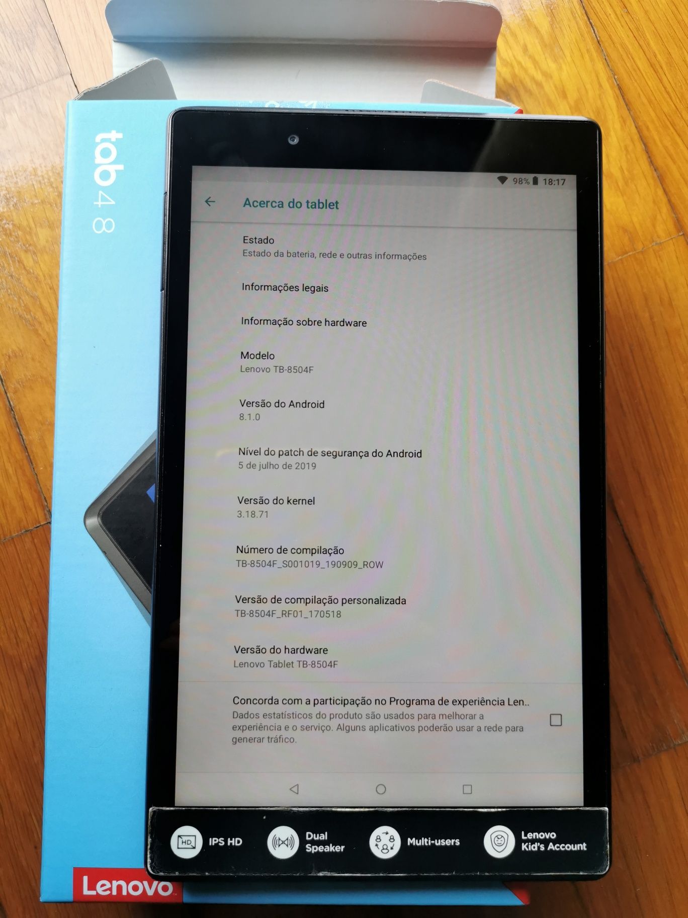 Tablet Lenovo TB-8504-F