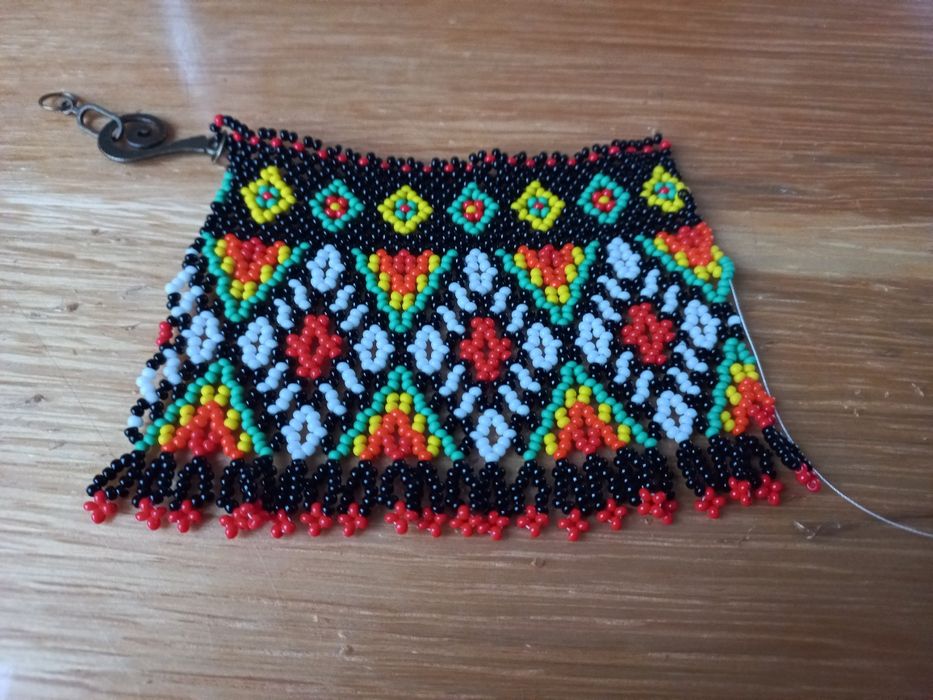 Традиційна українська силянка з бісеру, намисто до вишиванки