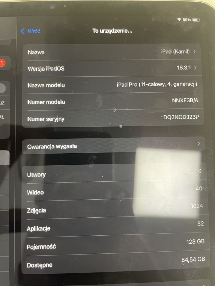 iPad Pro 11’ 4 gen. M2 WIFI 128GB Silver
