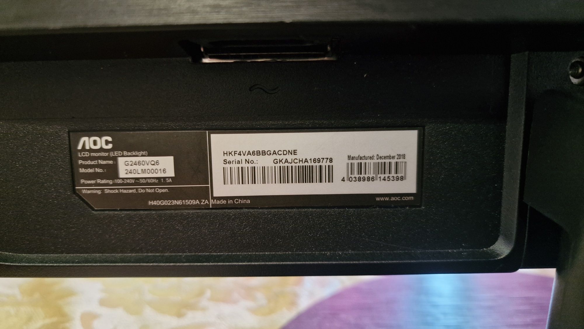 Monitor AOC 24" 75hz