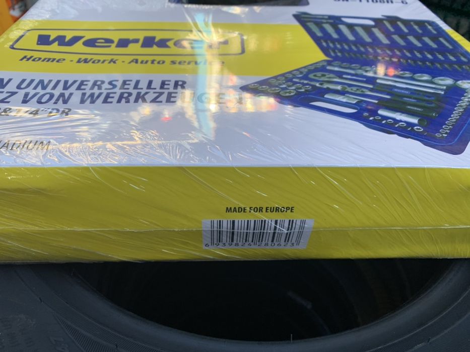 Набор инструментов 108 единиц. Набор головок Набор ключей Werker новый