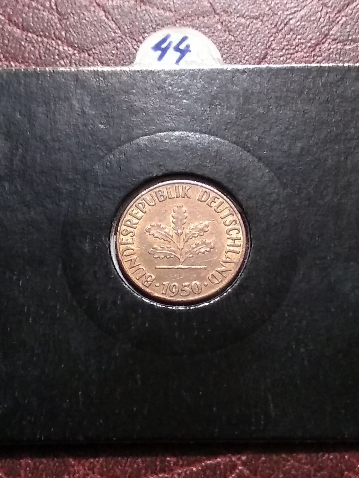Moneta Niemcy RFN 1 pfennig 1950 F