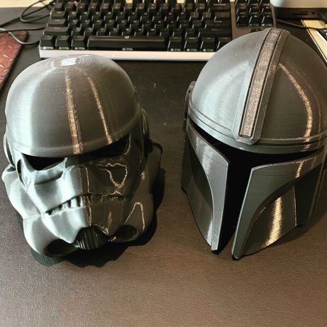 Zestaw Star Wars druk3d miniatury helmu Storm Trooper i Mandalorian