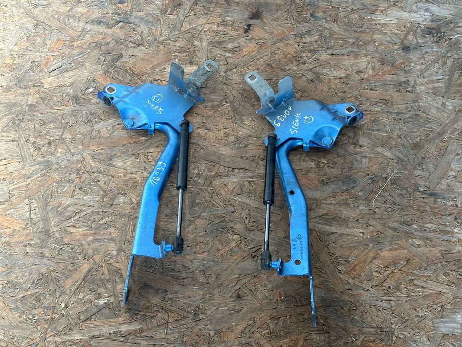 ZAWIASY MASKI LEWY PRAWY KOMPLET RENAULT SCENIC III  654010004R 654000004R