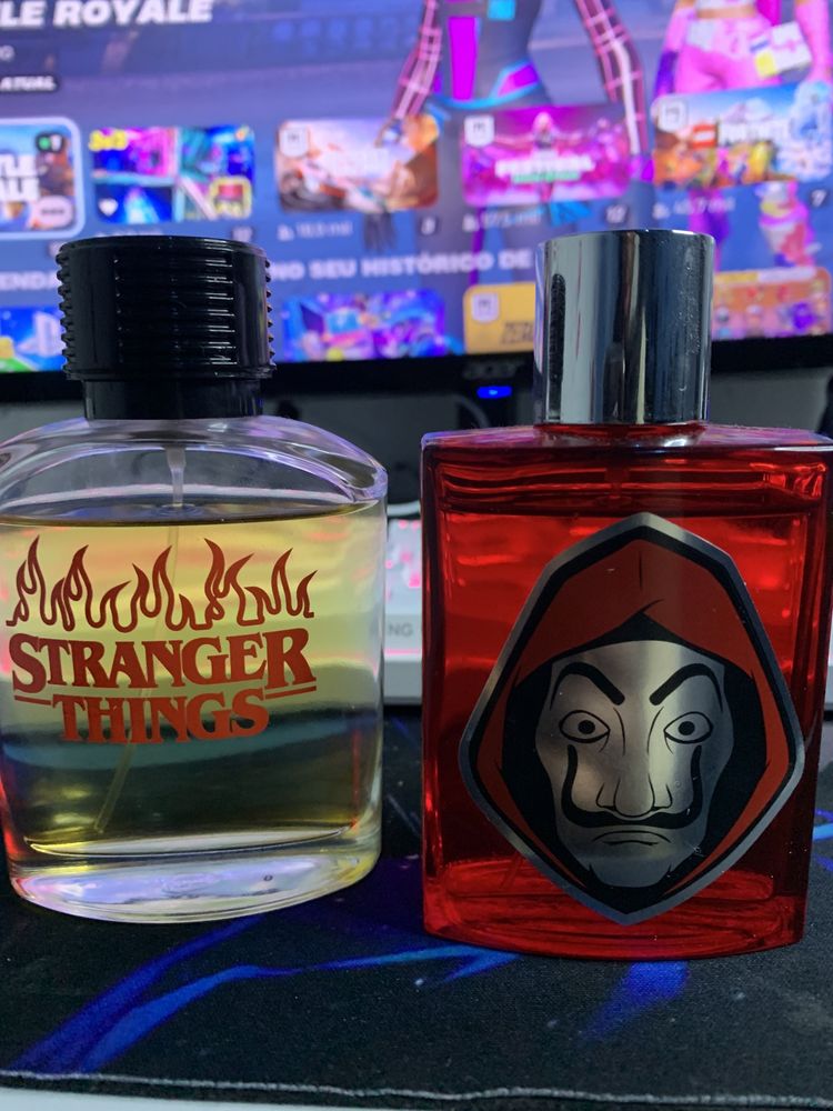 Perfume Stranger things e La Casa de Papel