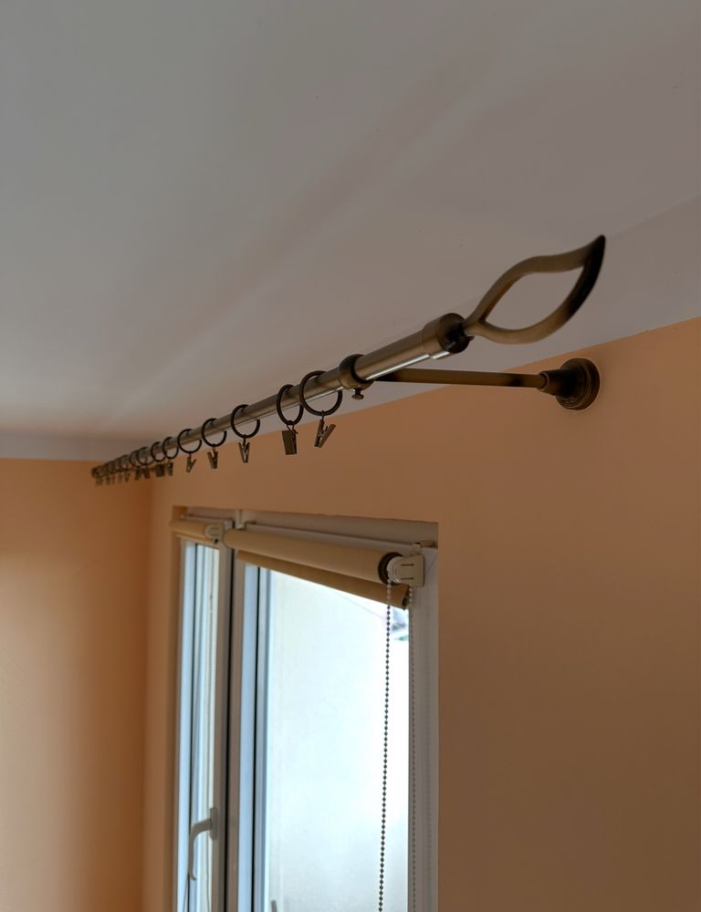 Metalowy karnisz pojedyńczy złoty 200 cm