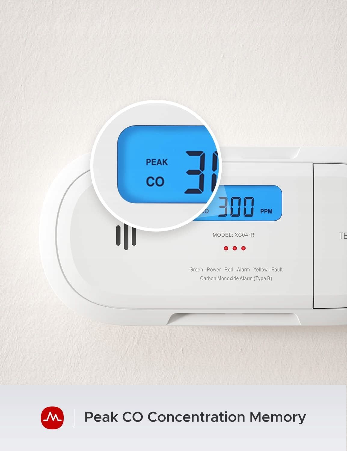 Detektor Czujnik Czadu i Dymu Detektor CO2 z Wyświetlaczem X-SENSE