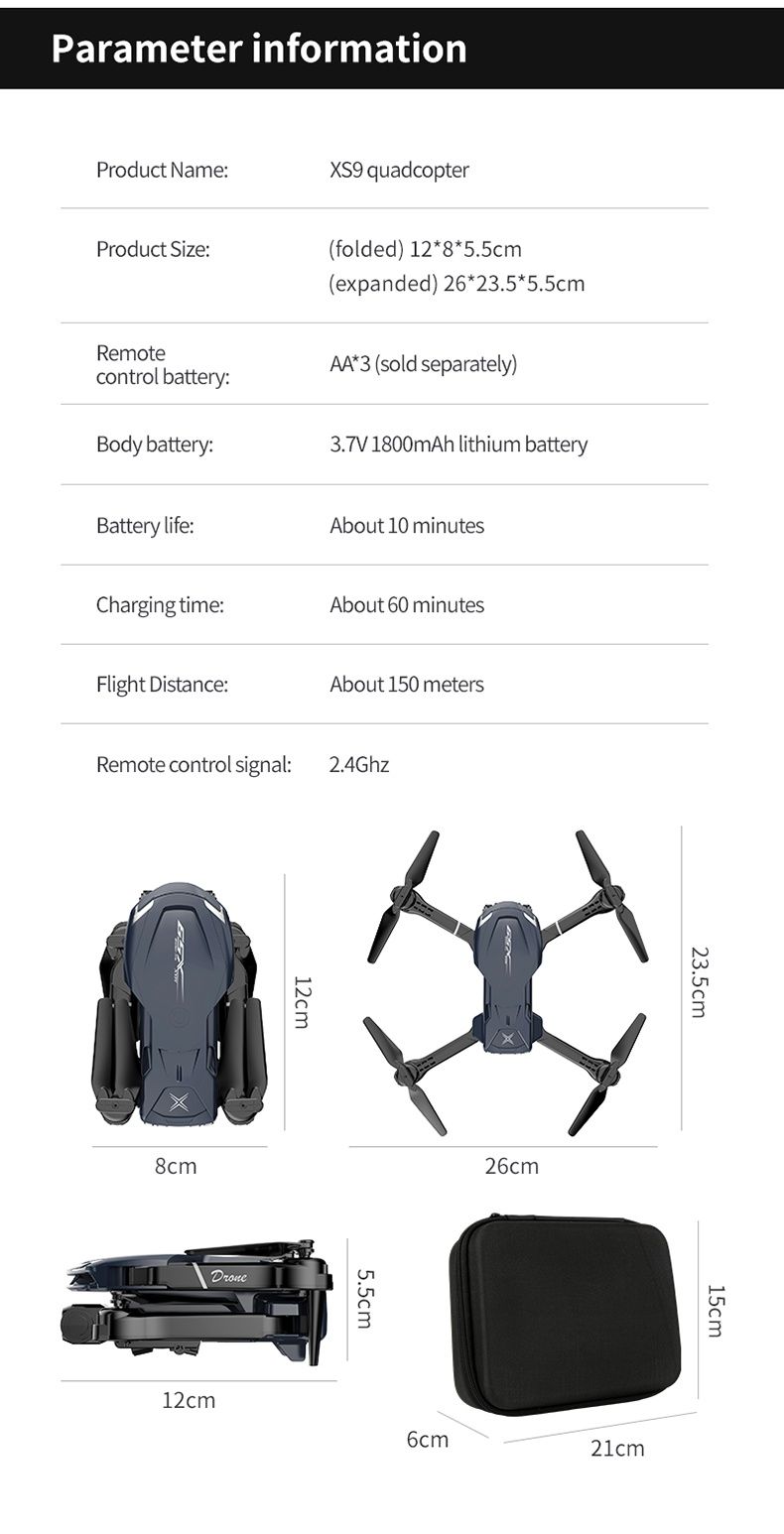 Rewelacyjny Dron XS9 idealny do nauki dla początkujących wytrzymały