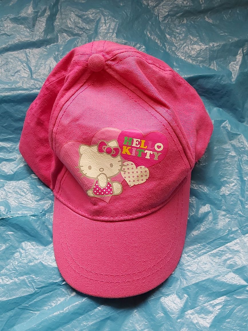 Czapka z daszkiem dziewczęca róż HELLO KITTY rozmiar 54 firma SAWRIO