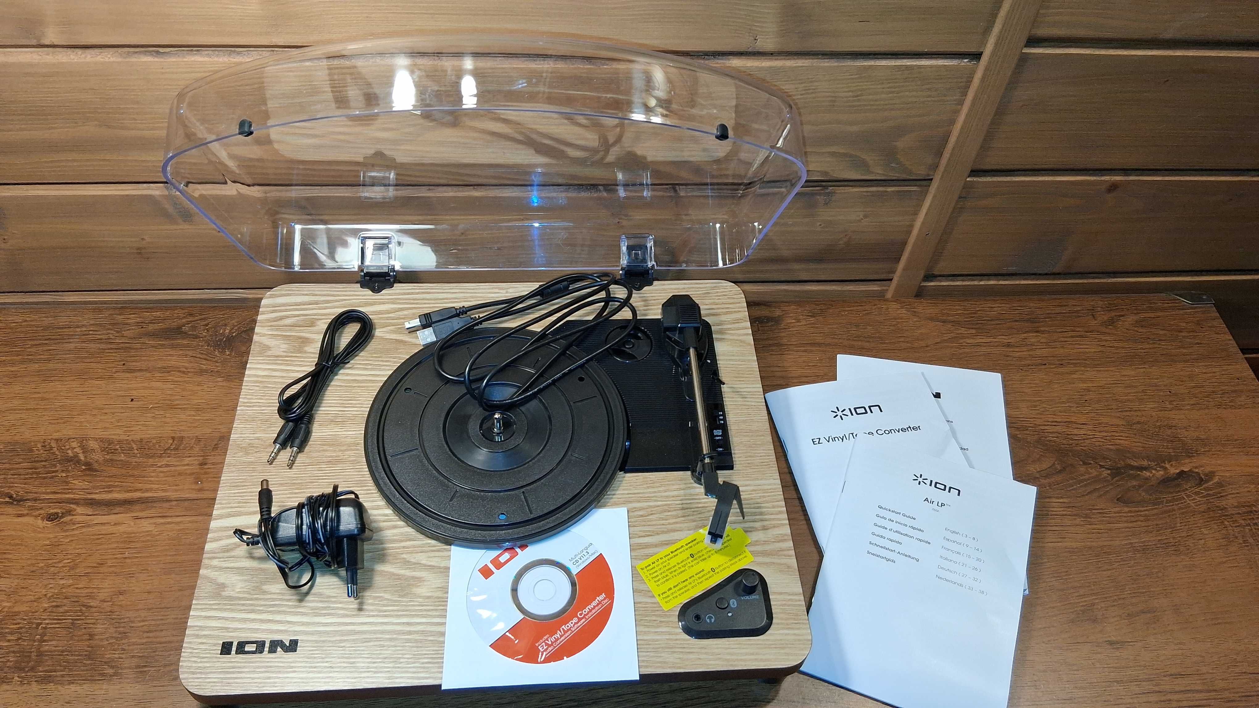 ION Air LP Vintage Wireless Streaming Bluetooth Turntable