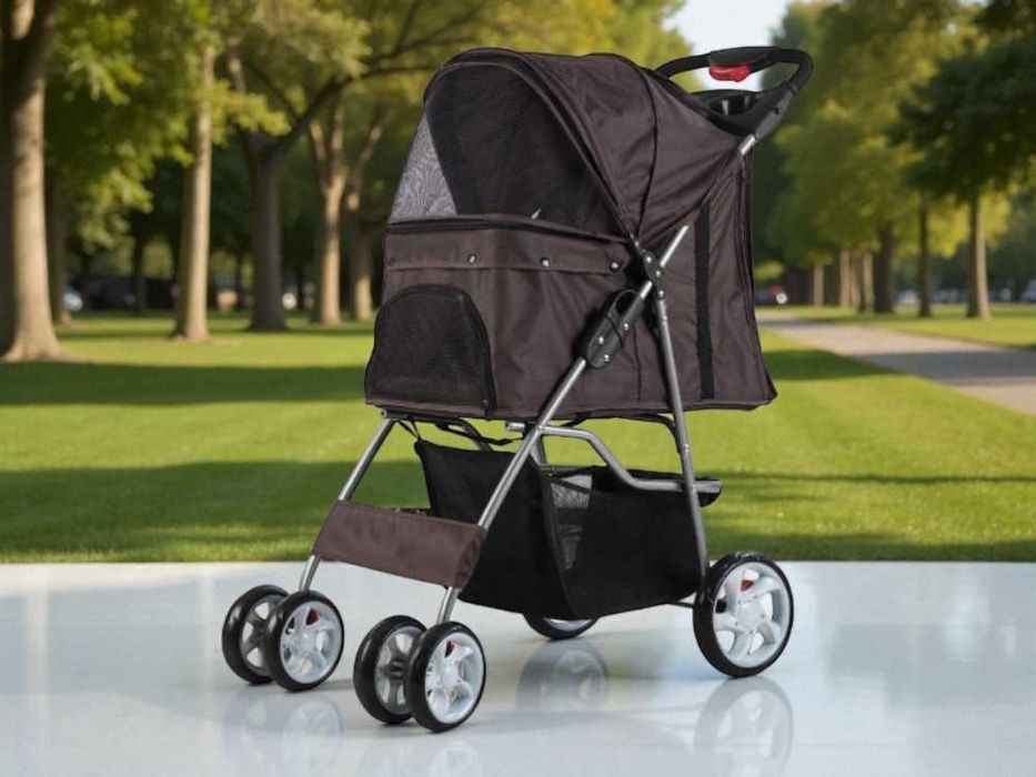 Wózek dla Psa i Kota do 15 kg – Lekki Składany, Wygodny Transporter