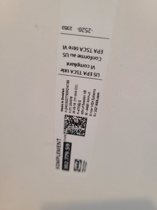 Komplement IKEA 2 szt półka 50x58