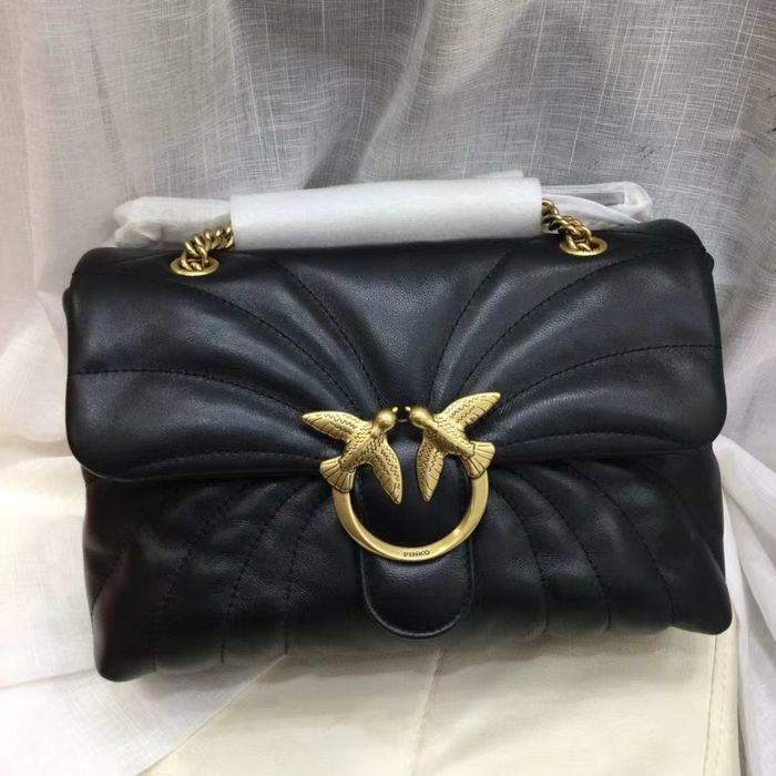 Сумочка Pinko Butterfly Пінко сумка пуф шоколадна чорна біла тренд