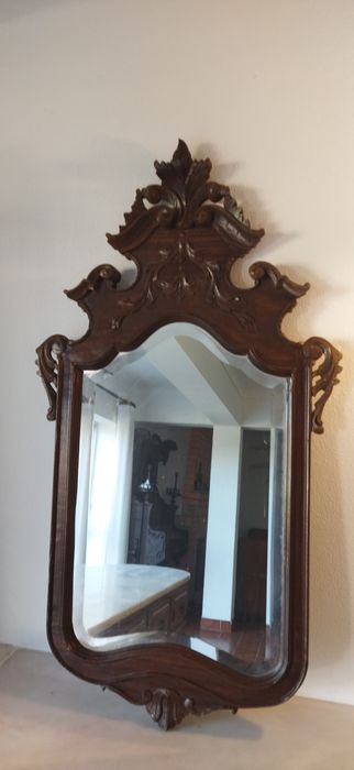 Espelho madeira ornamentado