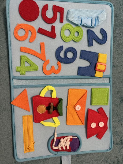 Бізіборд тканинний з фетру, що розвиває дошка гра логіка