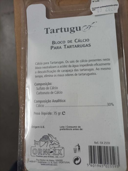 14 Embalagens de Cálcio Para Tartarugas