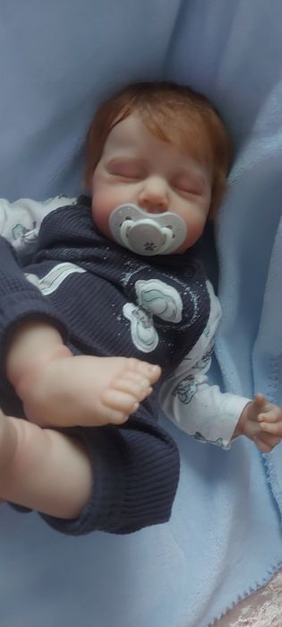 Bebé reborn menino 50 cm com enxoval