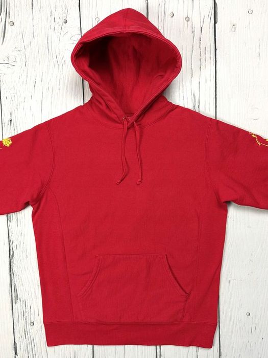 Supreme Fw16 Red Rose Bluza z Kapturem Hoodie Męska Logowana r. L