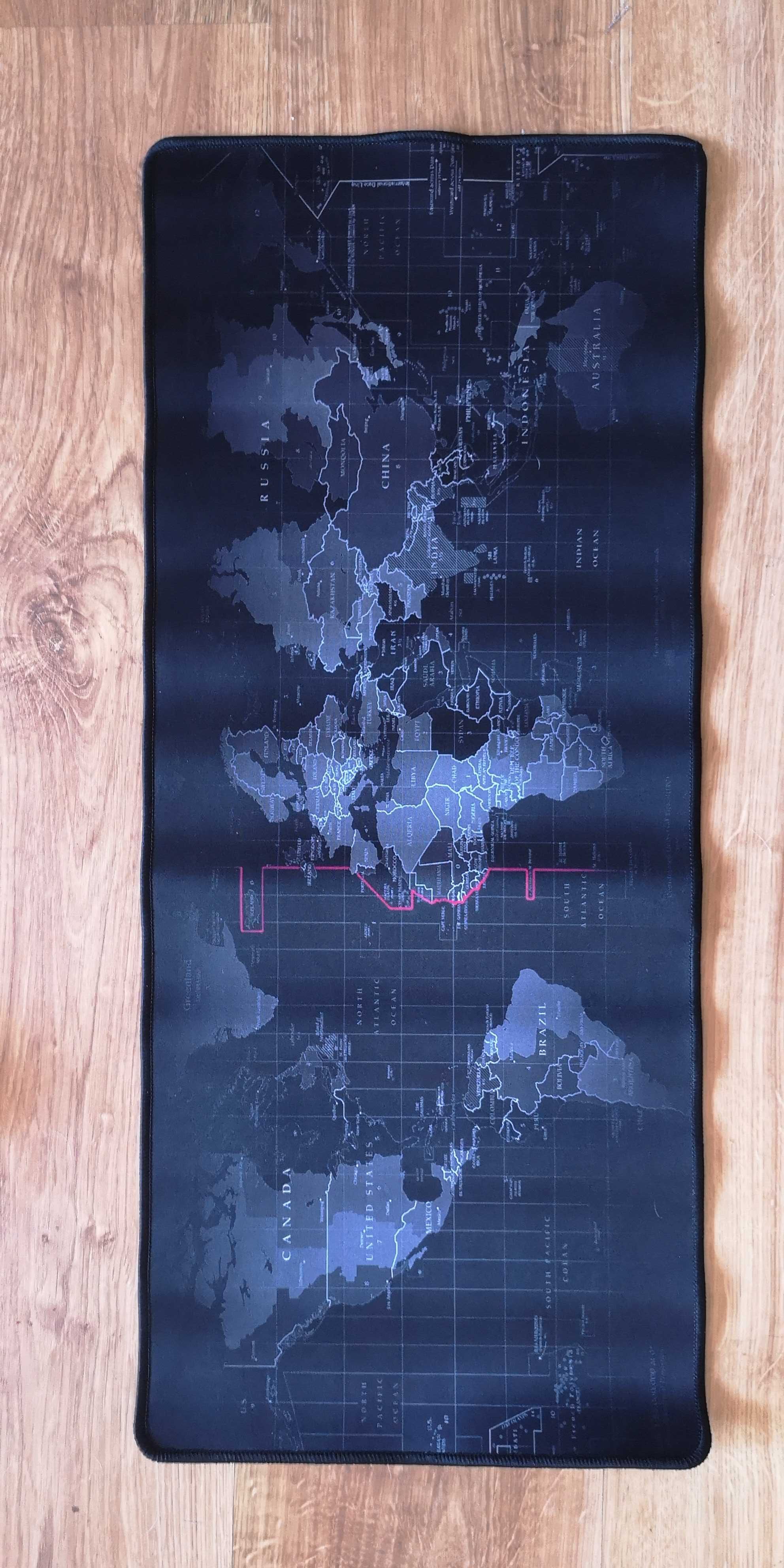 Игровая поверхность 70x30см Карта Мира большой коврик для мышки