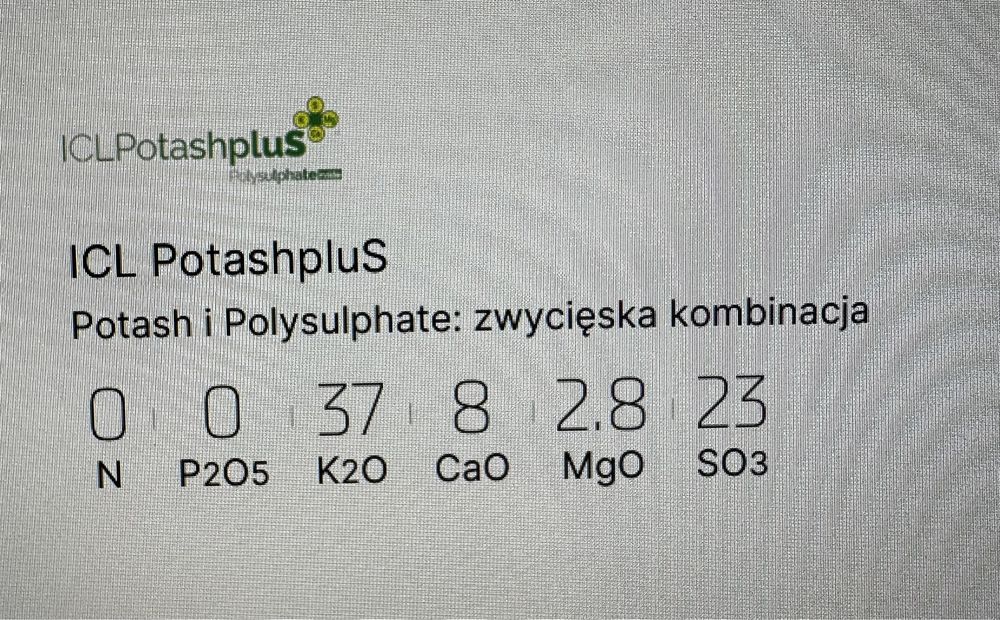 ICL POTASPLUS CENA BRUTTO , FV , transport caly ktaj