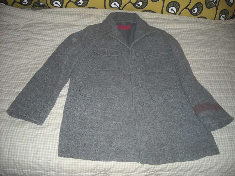 Sobretudo casaco cinzento estilo militar