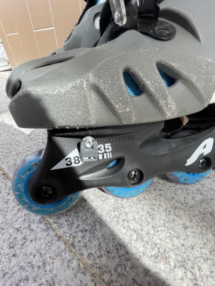 Patins em Linha + Kit de proteção
