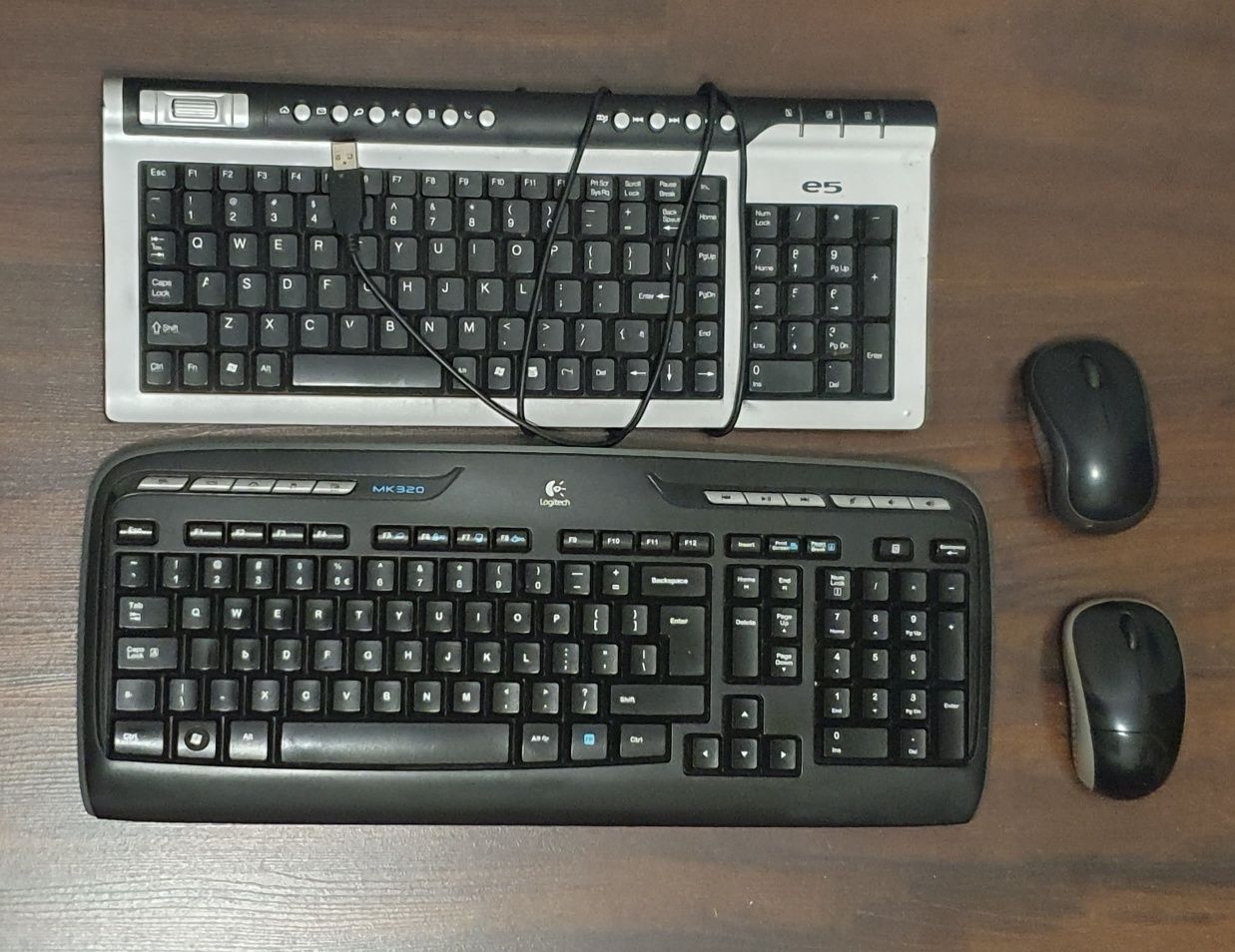 Klawiatura i myszka Logitech MK320 + druga klawiatura i myszka