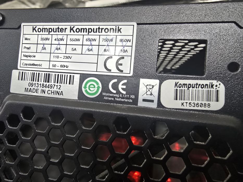 Komputer Komputronik i5-8400 / 16 GB / SSD 250 GB / GTX 1050 Ti + M