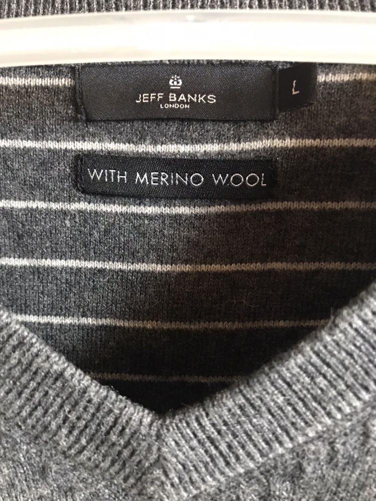 Welna merino Sweter męski Jeff Banks