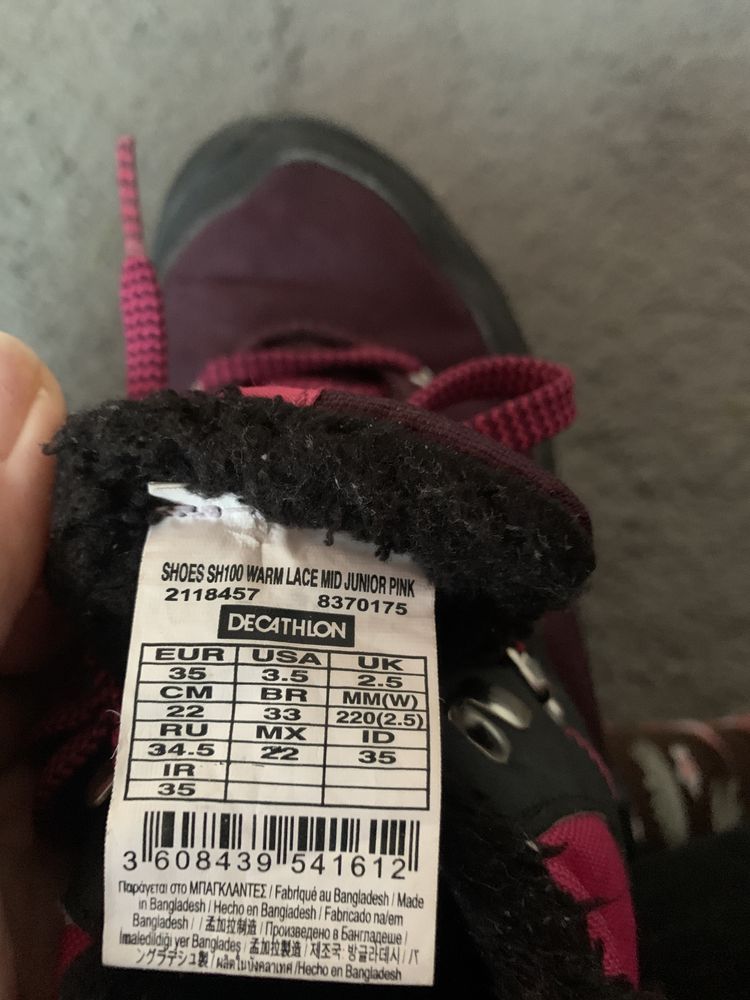 Zimowe buty trapery Quechua 35