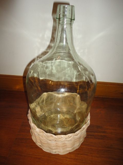 Garrafão Decorativo Base Cestaria Medula Junco