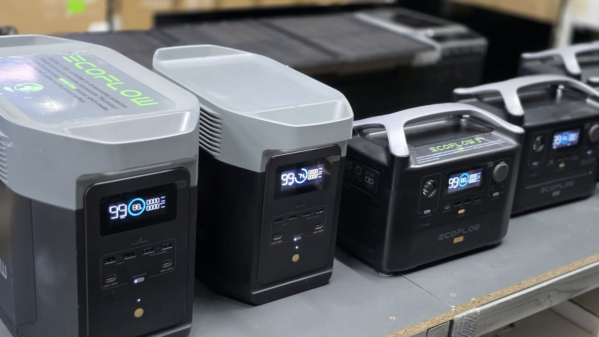 ECOFLOW delta max, delta 2, river pro, river max