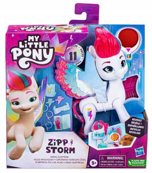 my little pony kucyk ze skrzydłami figurka zipp storm + akcesoria