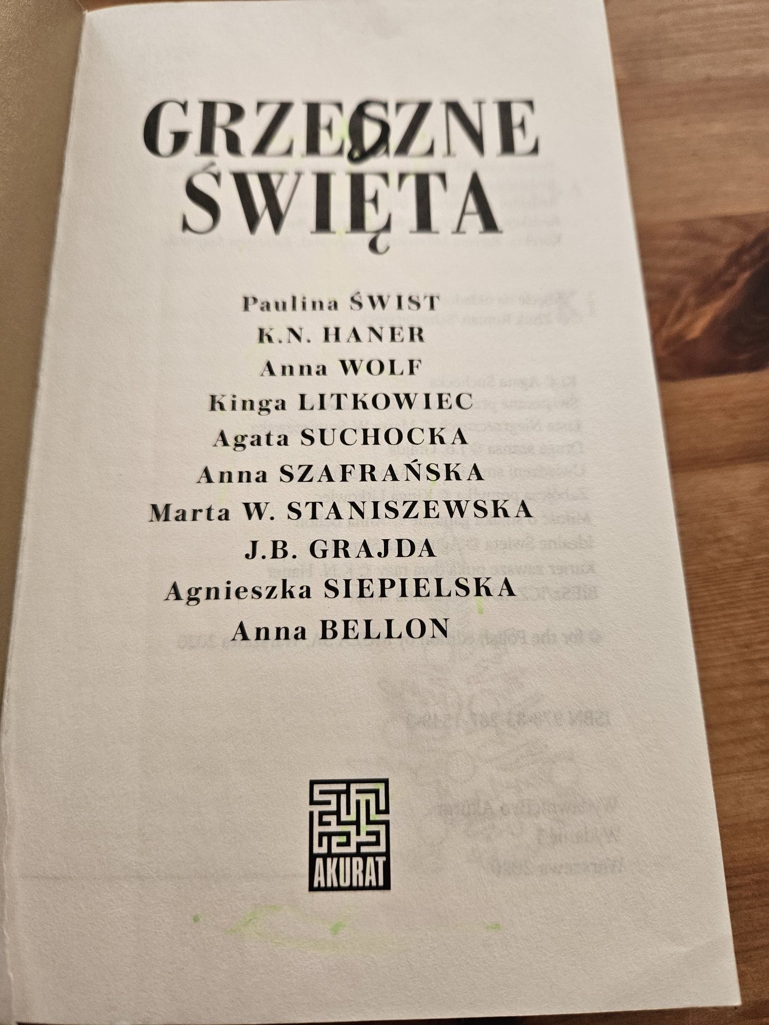 Grzeszne święta zbiór opowiadań Świst, Haner, Wolf i inni