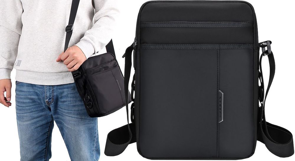 Torba męska mała saszetka sportowa na ramię materiałowa wodoodporna