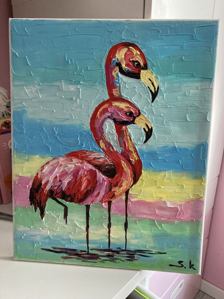 Obraz flamingi płótno 30x40