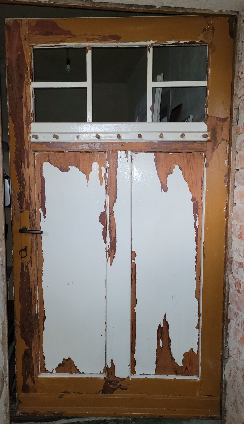 Stuletnie drzwi drewniane wejściowe 110x200