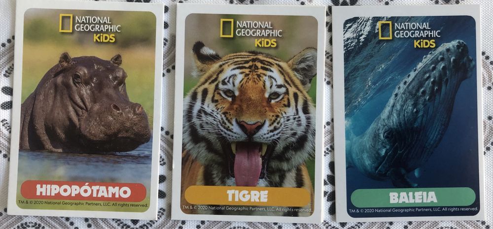 Cartas da coleção Auchan : Grande aventura na vida selvagem