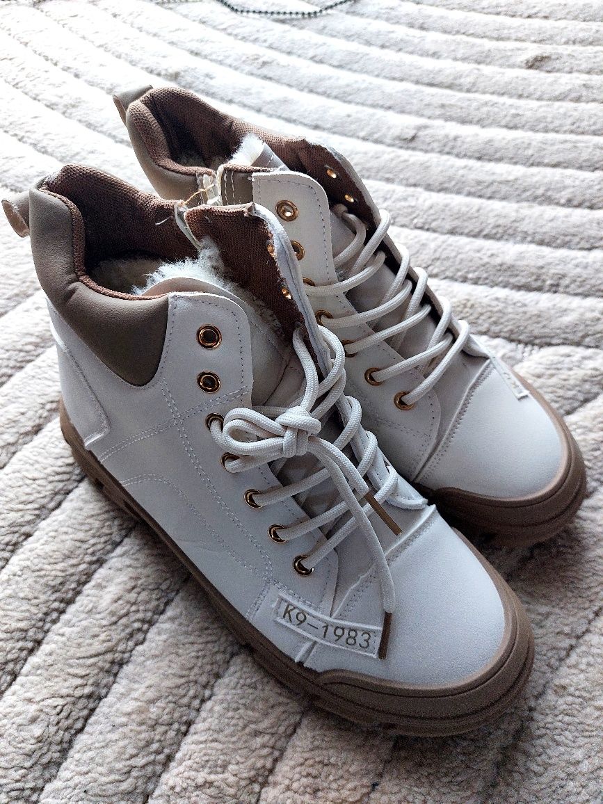 Buty damskie trapery ocieplane