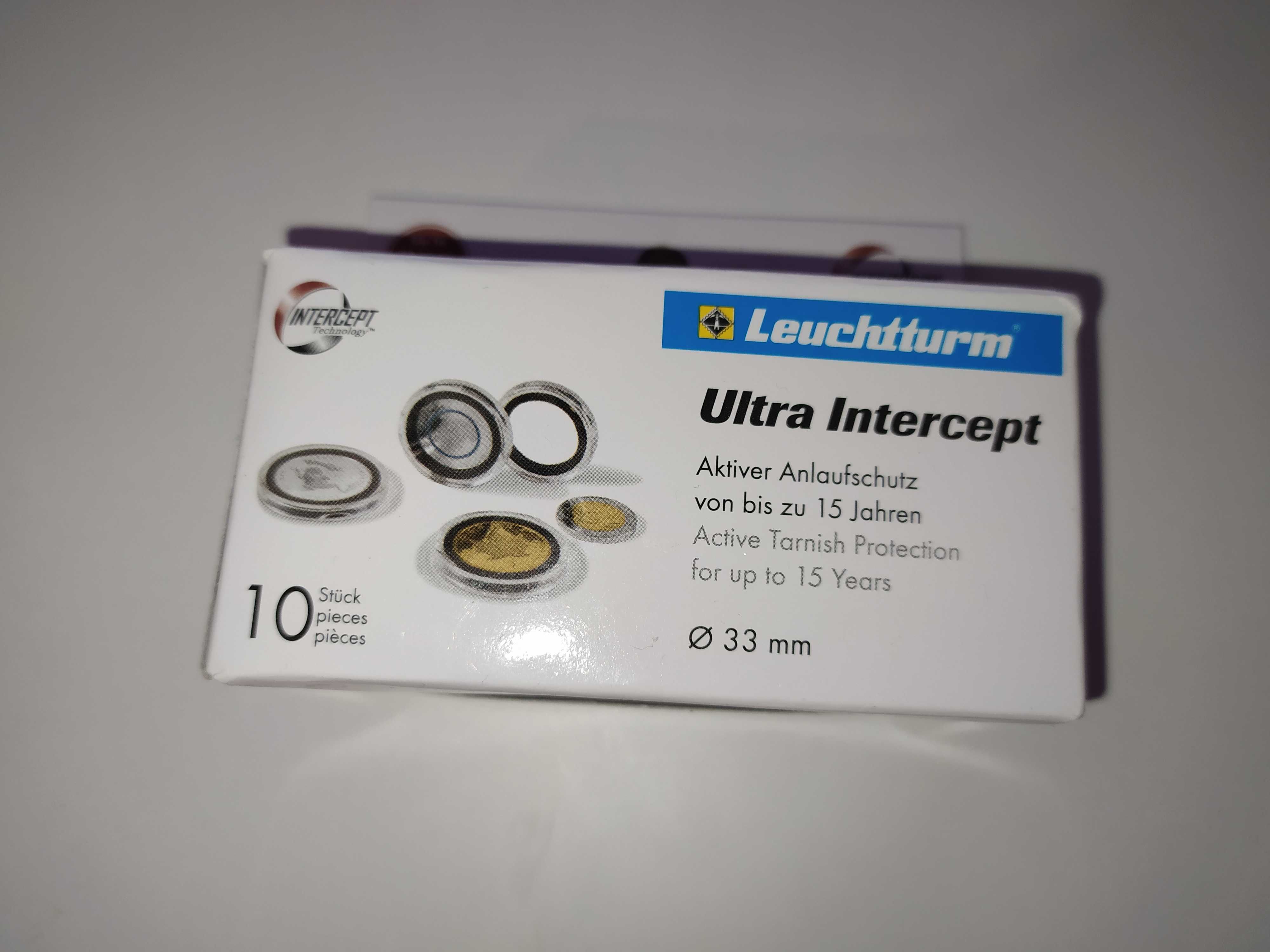 Kapsle na monety Leuchtturm Ultra Intercept 33mm