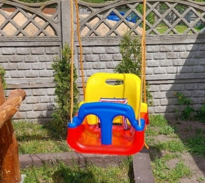Huśtawka dla dzieci 3w1 – mocna, ogrodowa i do domu, 30 kg, na linach