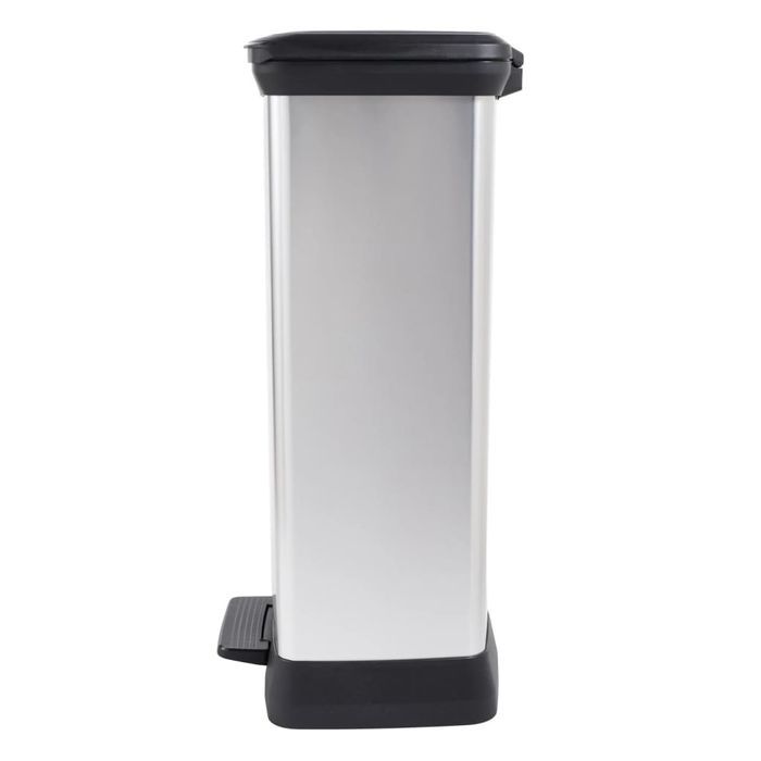 Curver Kosz Na Śmieci Deco Z Pedałem, 50 L, Srebrny