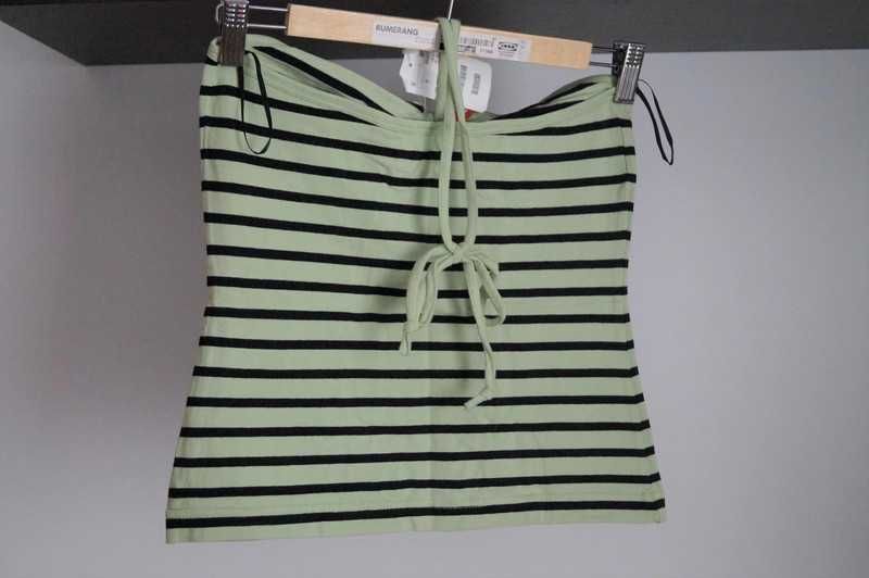 H&M koszulka wiązana na szyi top bluzka - 34 XS - nowa z metką