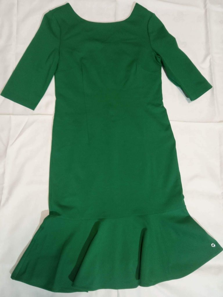 Super sukienka sukieneczka damska M / 38 butelkowa zieleń