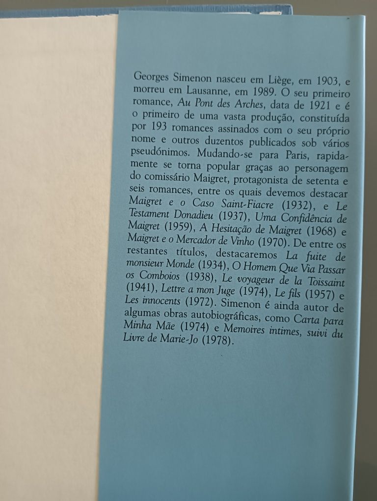 O Homem que Via Passar os Comboios	de Georges Simenon 			Como novo!