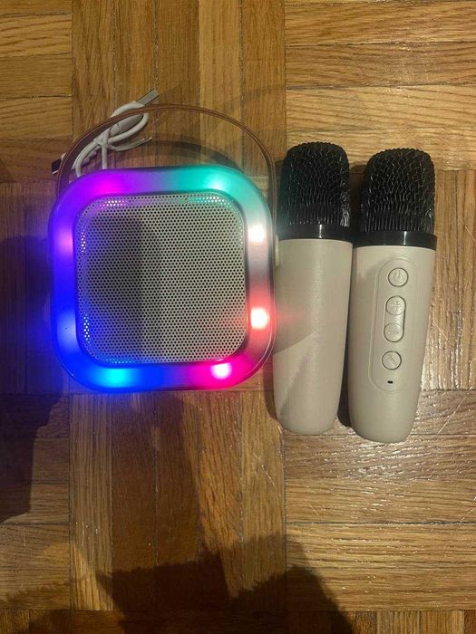 Mini Zestaw Do Karaoke 2szt Mikrofony + GŁOŚNIK DLA DZIECI A4