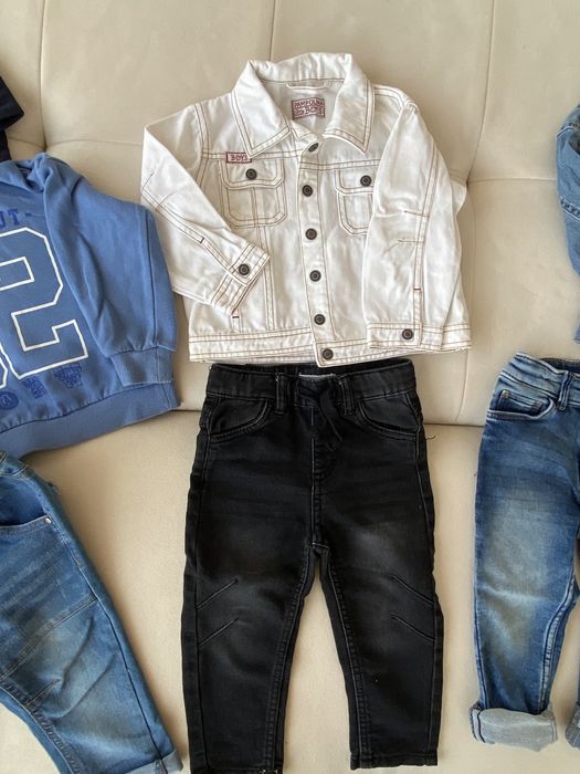Комплект Джинсы , джинсовые куртки, худи на мальчика 80-92